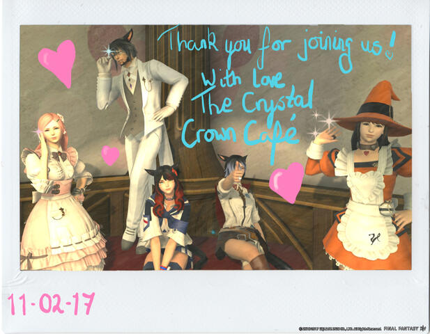 FFXIV Light Lich Roleplay Silver Valkyrie Events Crystal Crown Cafe Cheki Valentines Valentione's Misa'kha and Yora 11 02 2017