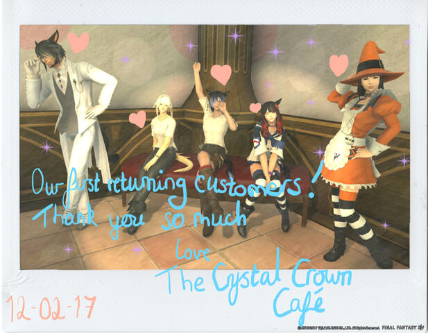 FFXIV Light Lich Roleplay Silver Valkyrie Events Crystal Crown Cafe Cheki Valentines Valentione's Misa'kha and Yora 12 02 2017