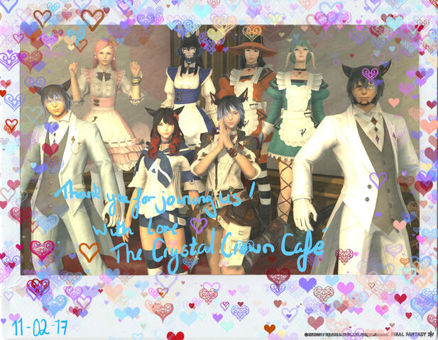 FFXIV Light Lich Roleplay Silver Valkyrie Events Crystal Crown Cafe Cheki Valentines Valentione's Misa'kha and Yora 11 02 2017