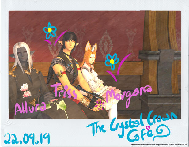 FFXIV Light Lich Roleplay Silver Valkyrie Events Crystal Crown Cafe Cheki Silver Valkyrie Birthday Allura and Triss 22 09 2019